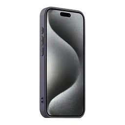 Чохол-накладка Matte скляний матовий із захистом камери AG-Glass Apple iPhone 14 Max Dark Purple - мініатюра 2