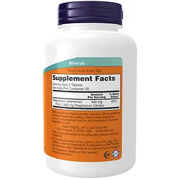 Вітаміни та мінерали NOW Magnesium Citrate 200 mg, 100 таблеток - мініатюра 2