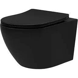 Підвісний унітаз Rea Carlo Tornado безободковий 49x35,5 см black matt REA-C3000