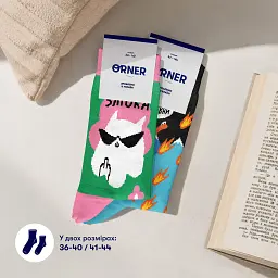 Набір шкарпеток ORNER x Maliunok «Характер такий» 36-40 - мініатюра 5