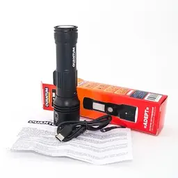 Ліхтар Quantum Adept 10W LED zoom +COB з USB+ Li-ion18650/2600mAh (QM-FL1031-18650/2600) - мініатюра 8