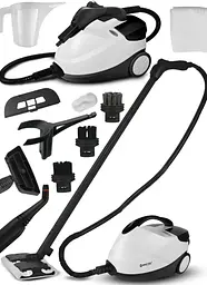 Пароочисник MalTec HDS7000W-PRO, 2000 Вт, 4 бар, 1,6 л, регулювання пари, набір насадок, без хімії