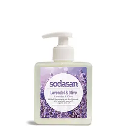 Органічне рідке мило Lavender-Olive заспокійливе з лавандовою та оливковою оліями SODASAN 300 мл - мініатюра 2