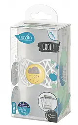 Силіконова ортодонтична пустушка Nuvita Air55 Cool Love, 6-12 міс. жовтий (NV7084SC) - мініатюра 3