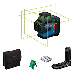 Лазерний лінійний нівелір Bosch GLL 80-33 G Professional з батарейками, тримачем LB 10 та аксесуарами