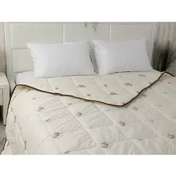 Вовняна зимова ковдра Руно Soft Sheep 140х205 см бежева - мініатюра 8