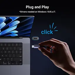 Перехідник USB 3.0 Type-C --> Ethernet RJ45 2.5Gb CM648 Ugreen чорний - мініатюра 7
