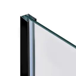 Душова перегородка Qtap Walk-In Standard BLM2011.C8 100x200 см, скло Clear 8 мм, покриття CalcLess, прозорий, чорний - мініатюра 3