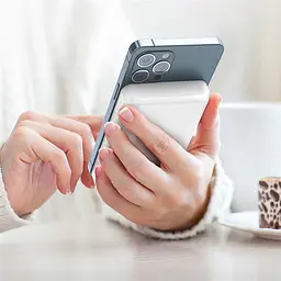 Бездротовий магнітний зовнішній акумулятор Choetech B651 10000mAh білий - мініатюра 5