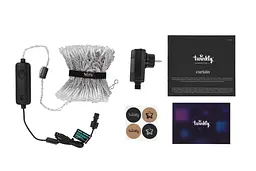 Twinkly Гірлянда Smart LED Twinkly Curtain RGBW 400, Gen II, IP44, 1.45 х 2.1м, кабель прозорий - мініатюра 2