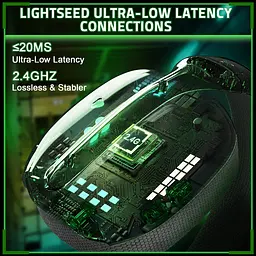 Ігрова гарнітура Attack Shark L80PRO Wireless, 2.4GHz/Bluetooth/3.5mm White - мініатюра 4