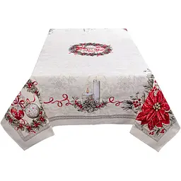 Скатертина новорічна Lefard Home Textile Kris lurex гобеленова 100х100 см (732-311) - мініатюра 2