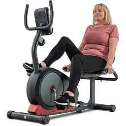 Горизонтальний велотренажер Hop-Sport HS-040L Root чорно-червоний - model 2020 - мініатюра 2
