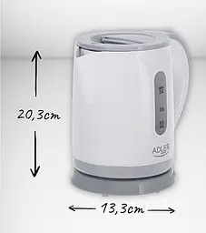 Електрочайник Adler AD 1371 grey 0,8 л - мініатюра 9