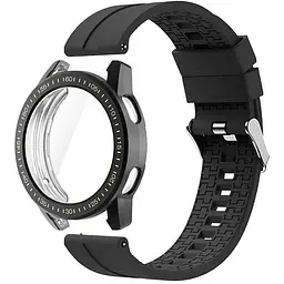 Комплект Tamister для годинника Xiaomi Watch S1 Active чорний (чохол + силіконовий ремінець 22 мм)