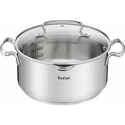 Каструля Tefal DUETTO+ 5л з кришкою нержавіюча сталь скло kuh0016923