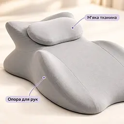 Подушка для відпочинку лежачи з підтримкою шиї та рук - мініатюра 3