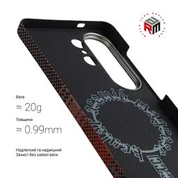 Защитный чехол для Samsung Galaxy S26 Ultra 5G, BlackIcon Kevlar MagCase, кевларовый, разноцветный, панель, накладка с поддержкой MagSafe, противоударный, защита всего корпуса, усиленные углы, совместим с беспроводной зарядкой - мініатюра 3