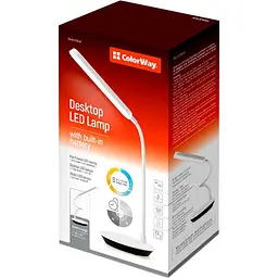 Настільна лампа ColorWay Portable Flexible 360, 1800 мАг 4 Вт (CW-DL12FB-W) - мініатюра 8