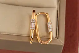 Сережки Xuping Jewelry гойдалки 2.4 см золотисті