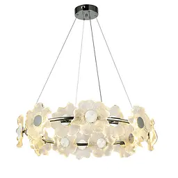 Люстра стельова LED Levistella 7989249-14 led (800) CH, 22W, хром, акрилові лепестки, сучасний стиль - мініатюра 2