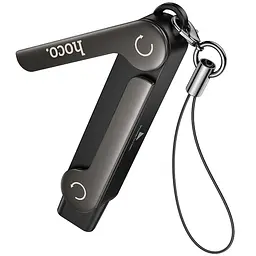 Перехідник Hoco UA47 Lightning male to Type-C female adapter Black - мініатюра 3