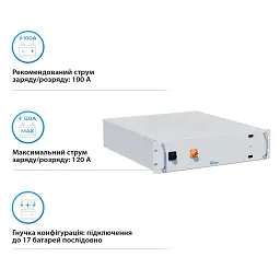 Акумулятор Deye BOS-G PRO 5.12 кВт·год LiFePO4 51.2 V 100 Ah 5.12 kWh - мініатюра 4