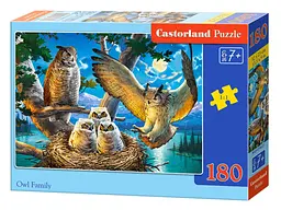 Пазли Castorland Сім’я сов, 180 елементів, 32x23 см, B-018437