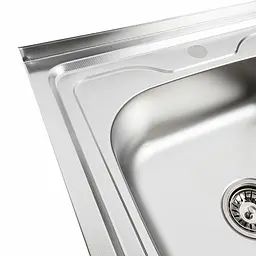 Кухонна мийка з нержавіючої сталі Platinum 8060 L декор (0,7/160 мм), Decor - мініатюра 4