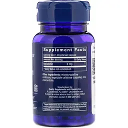 Мелатонін Life Extension Melatonin 3 мг 60 капсул - мініатюра 2