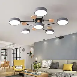 Світлодіодна LED люстра Linisoln Dim 9609/5+1GY - мініатюра 3