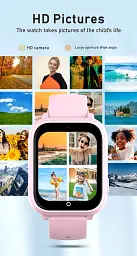 Смарт годинник-телефон дитячі Wonlex CT25 з відеодзвінком WI-FI GPS SIM-карта Pink (18357) - мініатюра 8
