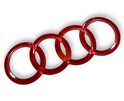 Емблема Audi Ауді Хром 93х269 мм ВЕЛИКА Пластик на скотчі 171103 - мініатюра 3