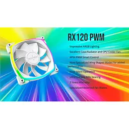 Кулер до корпусу MONTECH RX120 PWM WHITE - мініатюра 7