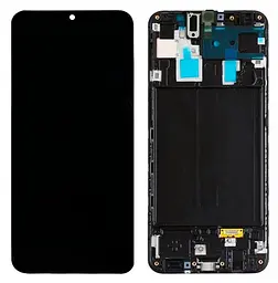 Дисплей (LCD) Samsung A305F Galaxy A30 TFT INCELL із сенсором чорний + рамка