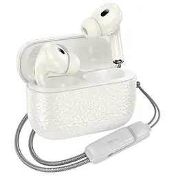Бездротові вакуумні навушники Hoco Duke EQ9 Plus, true wireless, ANC, Noise Reduction, BT headset, BT5.3, 40mAh, 300mAh, 7h, 28h, milky white - мініатюра 3