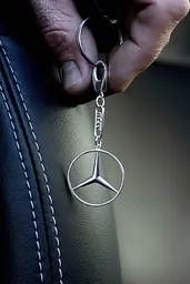 Срібний брелок Mercedes (Мерседес) (9003.1) - мініатюра 2