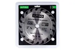 Диск пильний по дереву Apro 180 x 22.220мм x 20T - мініатюра 2
