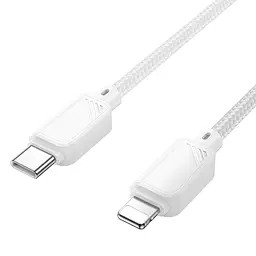 Дата кабель Hoco X113 Beneficio Type-C to Lightning (1m) White - мініатюра 3