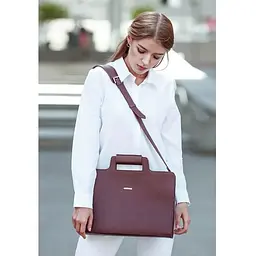 Сумка для ноутбука та документів BlankNote Жіноча шкіряна 15 Burgundy (BN-BAG-36-vin) - мініатюра 2