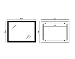 Дзеркало Mixxus FLAT MR04-80x60 з LED Touch, Anti-fog, димером, регулюванням яскравості, годинником (MI6928) - мініатюра 10