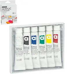 Набір акрилових фарб "Art Ranger Acryliс" Bambi PA31.06012A 12 мл 6 кольорів