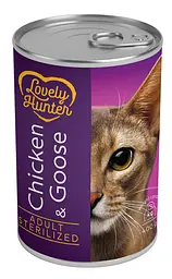 Вологий корм для кішок після стералізації з куркою та гусем Lovely Hunter Sterilised Chicken and Goose 400 г