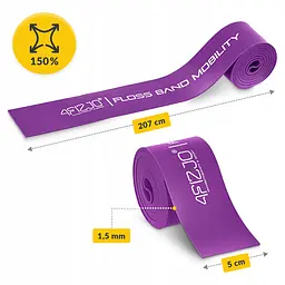 Стрічка компресійна для флосингу 4FIZJO Floss Band 207 x 5 x 0.15 см Violet (P-5905973405225) - мініатюра 13