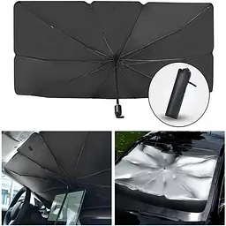 Автомобільна сонцезахисна парасолька шторка для лобового скла Elegant 150x 85 см (EL 100 526) - мініатюра 4
