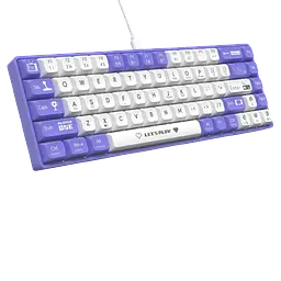 Клавіатура Ajazz AK680 Wired Red Switch RGB White Purple - мініатюра 2