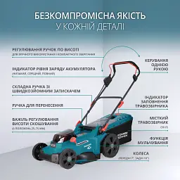Газонокосарка аккумуляторна Könner&Söhnen KS 43LM-40V set (KS 43LM-40V set) - мініатюра 12