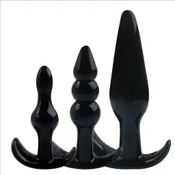 Набор анальных пробок I’MCUM Black Touch 7in1 6 пробок и вибропуля Черный (IM-KGS214) - мініатюра 5