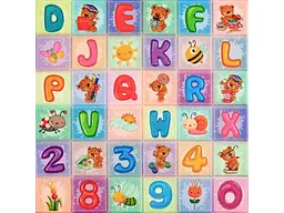 Панель стінова 3D STICKER WALL 700 * 1400 * 4мм Абетка (2шт) SW-00002352 - мініатюра 4