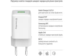 Мережевий зарядний пристрій ColorWay 18 W White (CW-CHS063Q-WT) - мініатюра 5